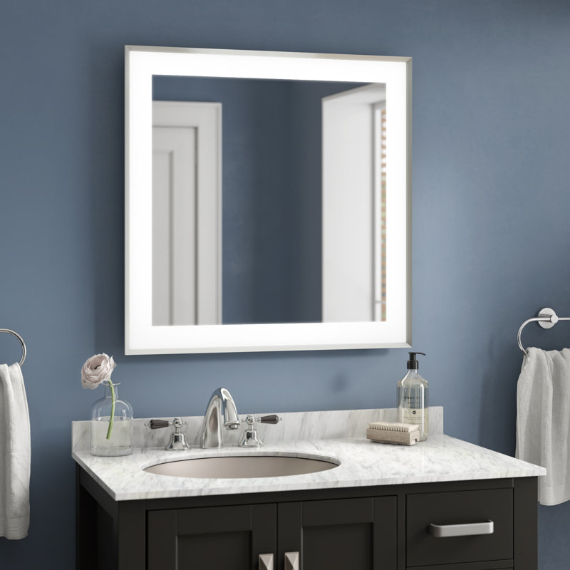 Latitude Run Auden Edge Electric Bathroom/Vanity Mirror & Reviews Wayfair